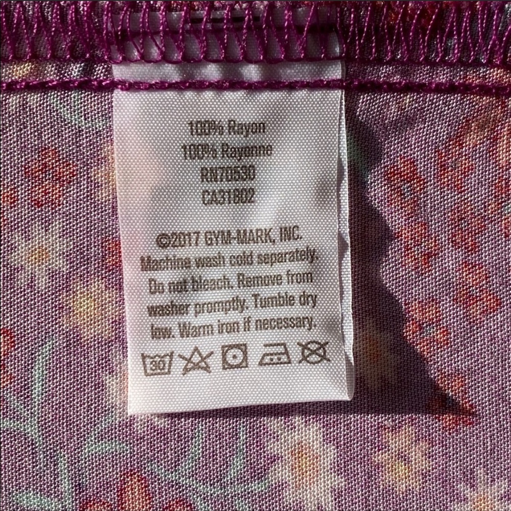 Crazy 8 dress magenta purple floral long sleeve girls size 10 NWT - Picture 7 of 8